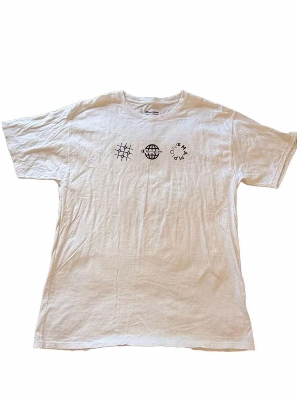 Champion White Icons & Crest Short Sleeve Graphic T-Shirt